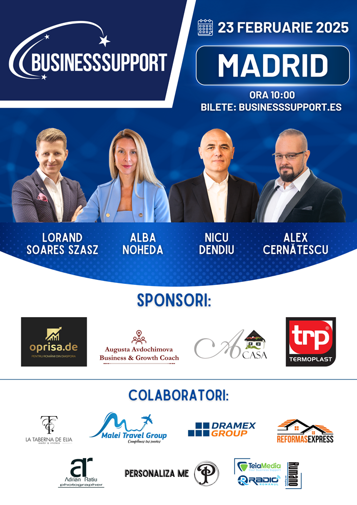 BUSINESS SUPPORT MADRID BILETE 23 Februarie 2025-afis-banner