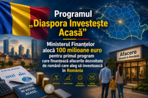 Programul „Diaspora Investește Acasă”: Ministerul Finanțelor alocă 100 milioane euro pentru primul program care finanțează afacerile dezvoltate de românii care aleg să investească în România